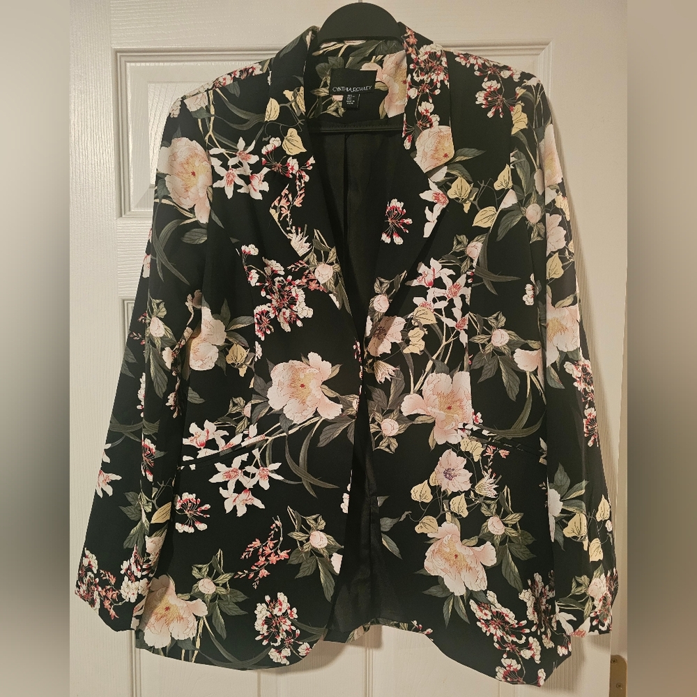 Cynthia Rowley Black Floral Women's Blazer
